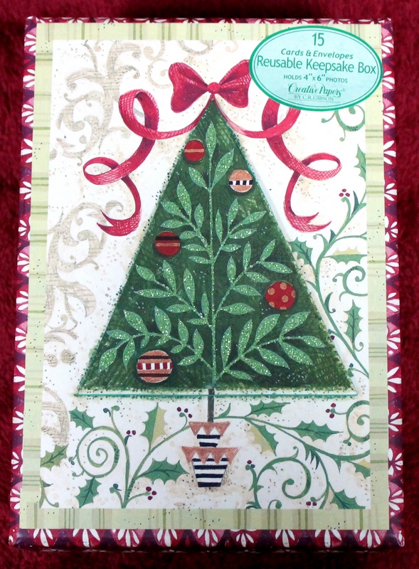 Creative Papers by C.R. Gibson - 15 Christmas Cards and Envelopes in Reusable Keepsake Box