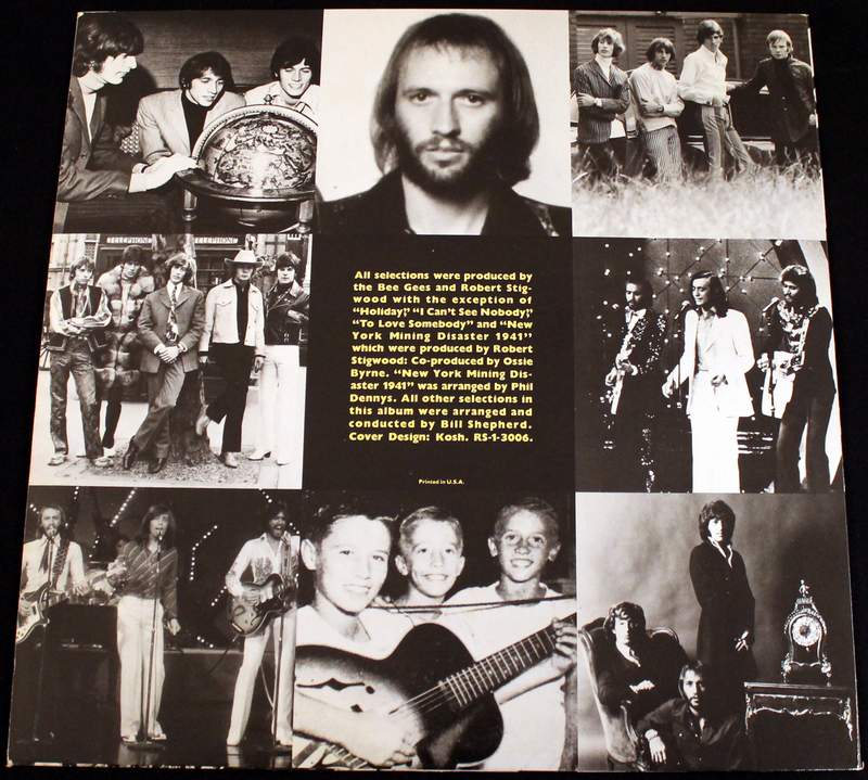 Bee Gees Gold LP Inner Sleeve Opposite Side