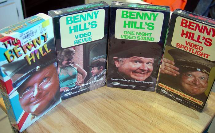 Benny Hill NEW 4-Tape Set VHS