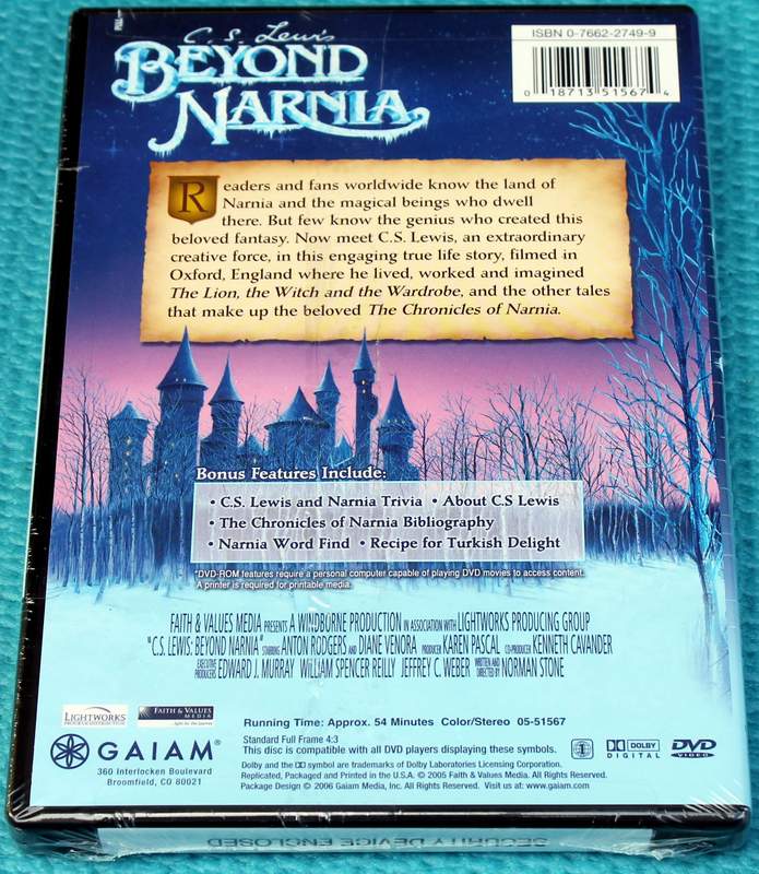 Rear Cover: C.S. Lewis: Beyond Narnia (2006) Brand New Sealed DVD