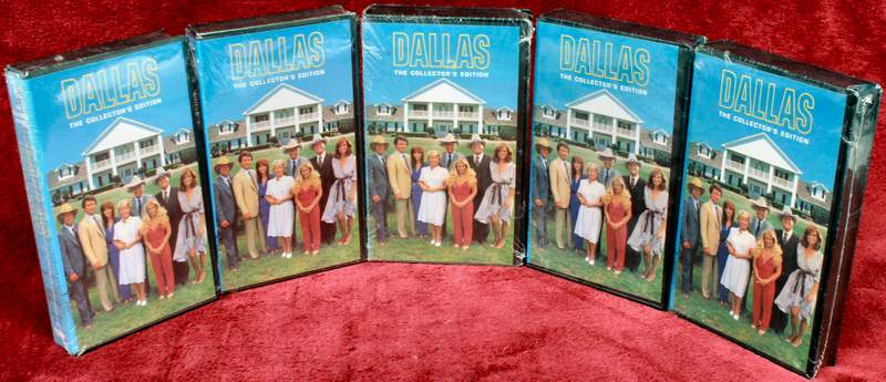 DALLAS the TV Series The Collector's Edition Columbia House 5 VHS Tapes - NEW - Sealed in Shrinkwrap - Election and Survival; Double Wedding and Runaway; Diggers Daughter and Lessons; Bar-B-Que and Reunion (part I); Reunion (part II) and Old Aquaintance