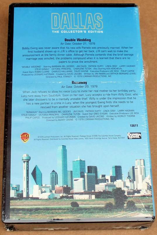 DALLAS The Collector's Edition Columbia House VHS - Double Wedding - Runaway