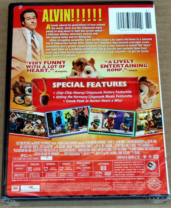 Alvin and the Chipmunks - Get Your Squeak On - Brand New Sealed DVD