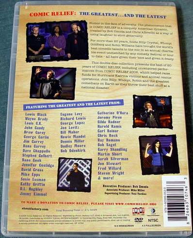 (Back View) Comic Relief - The Greatest and the Latest 2-Disc DVD Set