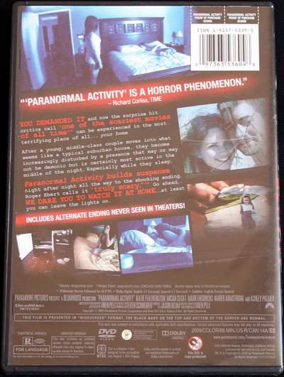 Paranormal Activity Starring Katie Featherston and Micah Sloat (2009) (rear view)