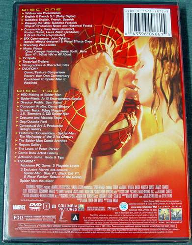 (Back View) Spider-Man  Widescreen Special Edition DVD - Brand New Sealed in Shrink-Wrap