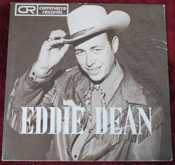 Eddie Dean 45-rpm Commerce Records M-559 Rare Signed Cover Sleeve Promo Copy