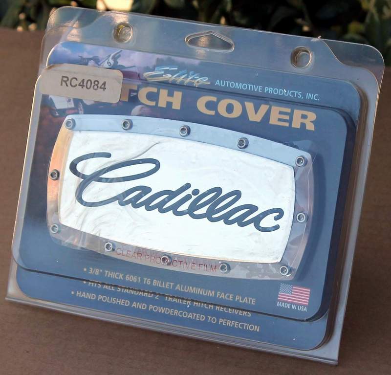 Cadillac Engraved Billet Aluminum Tow Hitch Cover From Elite Automotive Products 8130305