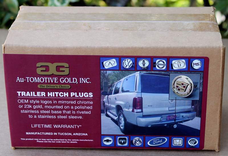 Cadillac Classic 23k Golden Logo Trailer Tow Hitch Cover Plug