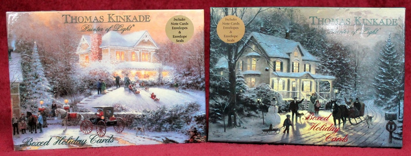 -Victorian Christmas II and Home for the Holidays- Thomas Kinkade -Painter of Light- Boxed Holiday Cards 