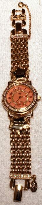 Kirks Folly Goldtone Expect Miracles Watch