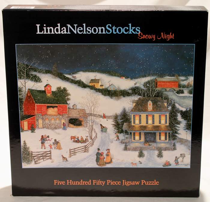 Linda Nelson Stocks - 550 Piece Puzzle - Snowy Night