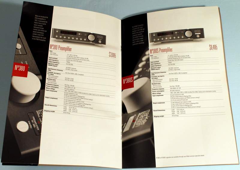 Inside the Mark Levinson 2001 Product Portfolio Catalog