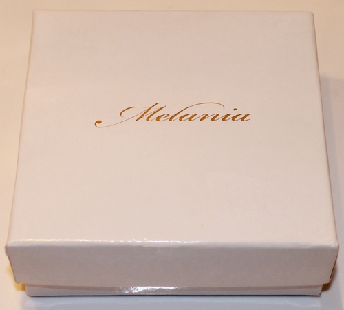 Melania Goldtone Vintage Design Faux Black Onyx Charm Bracelet in the Melania Gift Packaging