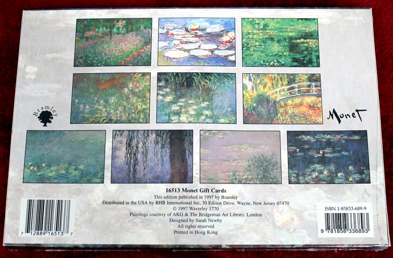 Monet Masterworks Notecards - Gift cards - Brand New Sealed in shrink-wrap