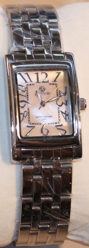 Pastorelli Silvertone Rectangle Case Bracelet Watch by Invicta