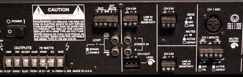 Peavey UMA 752 Integrated Modular Amplifier - Includes all the special screw terminals but one.