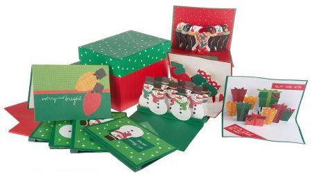 Set of 30 Pop Up Holiday Greeting Cards with StorageBox from QVC Item H17424