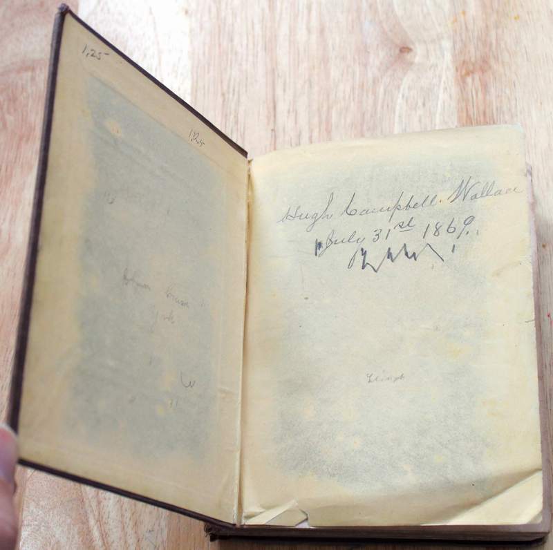 This book belonged to "Hugh Campbell Wallace" as a boy in 1869.  From 1916 to 1920 Wallace again served on the Democratic National Committee. During World War I he visited Italy, England and France on several occasions as President Wilson's personal envoy. In 1919 Wilson named him Ambassador to France, where he served until 1921. Wallace took part in negotiating the Treaty of Versailles and signed on behalf of the United States.