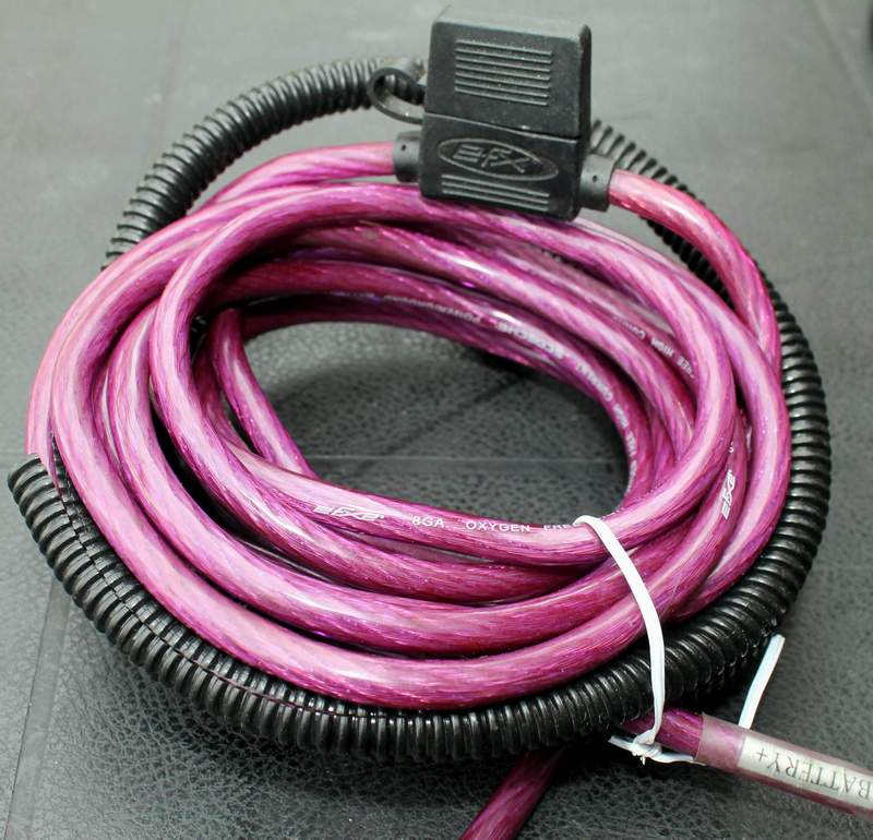 Scosche 8GA. Oxygen Free High Current Power/Ground Battery Cable (15 feet) with 30 Amp Fuse