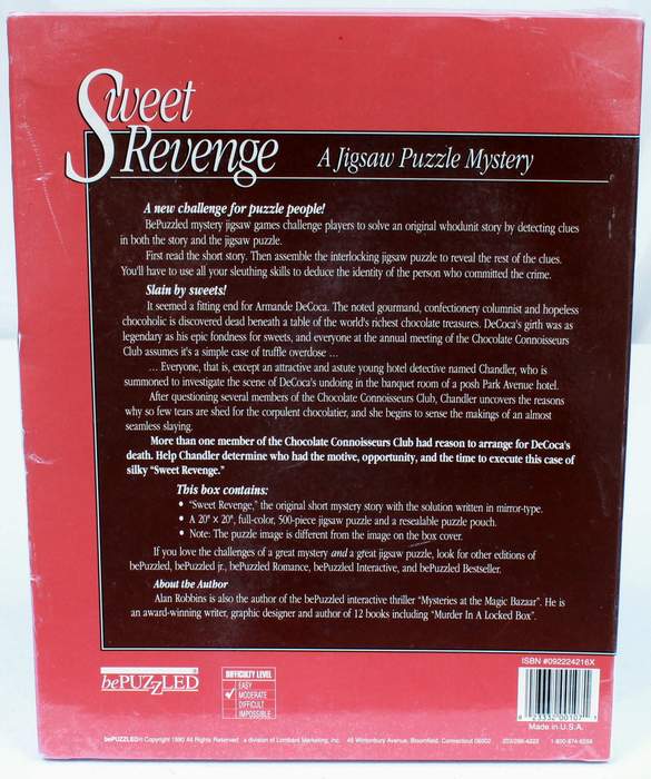 Sweet Revenge, A Jigsaw Puzzle Mystery by Alan Robbins - BRAND NEW - SEALED