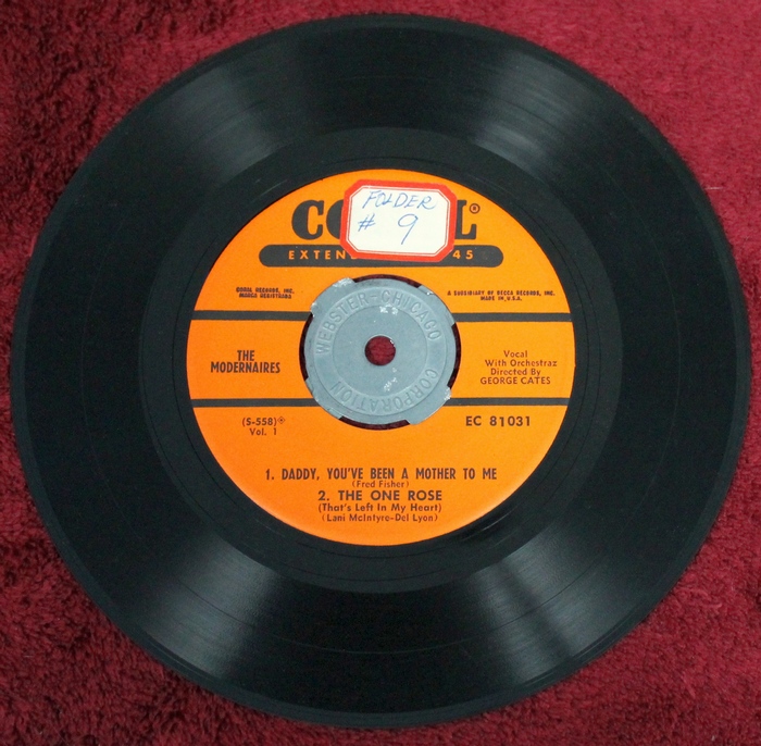 The Modernaires - Barbershop Harmonies - EP 45-rpm CORAL Records EC-81031