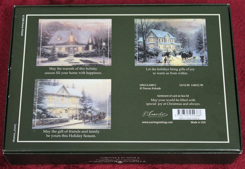 Thomas Kinkade Boxed Assortment - 20 Christmas Cards & Envelopes Sunrise Greetings