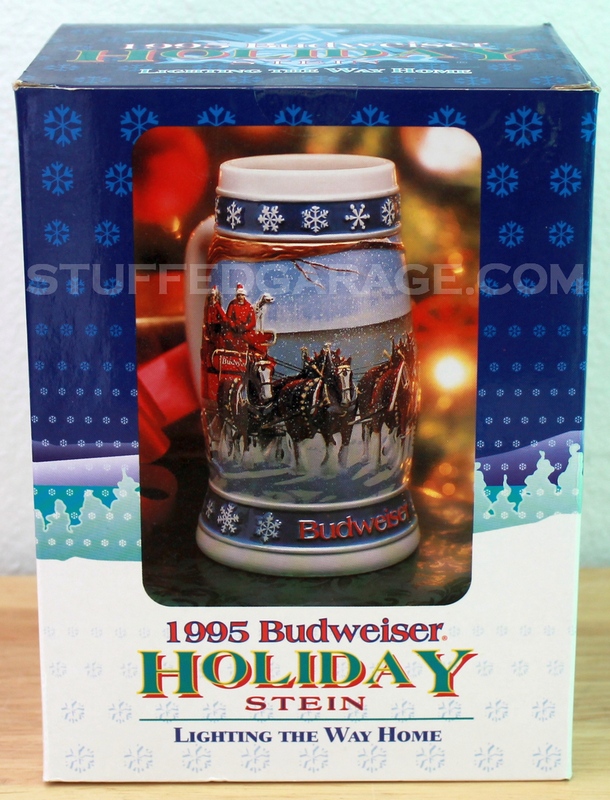 1995 Budweiser Champion Clydesdales Holiday Series Beer Stein - New in Box with COA