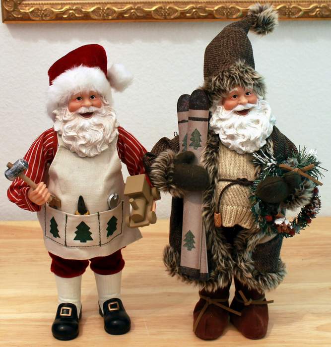 2 Christmas Treasured Santas from Michael's