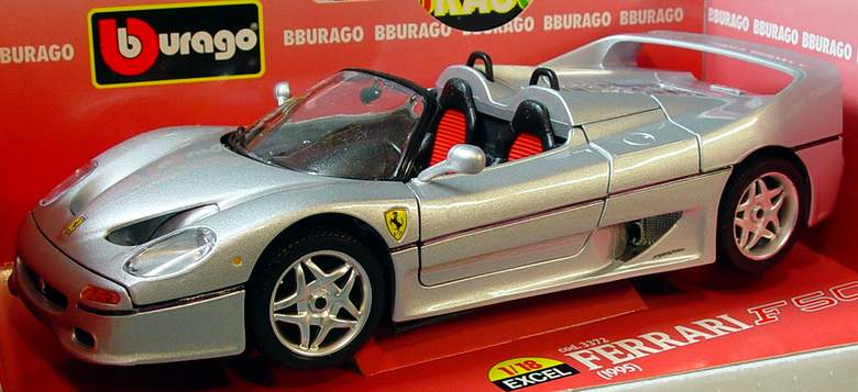 1995 Ferrari F50 Convertible Bburago #3372 EXCEL Series 1:18 Scale Diecast Car
