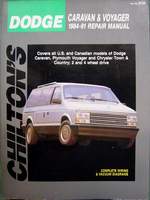 DODGE Caravan & Plymouth Voyager 1984-91 Repair Manual by Chilton Automotive Books