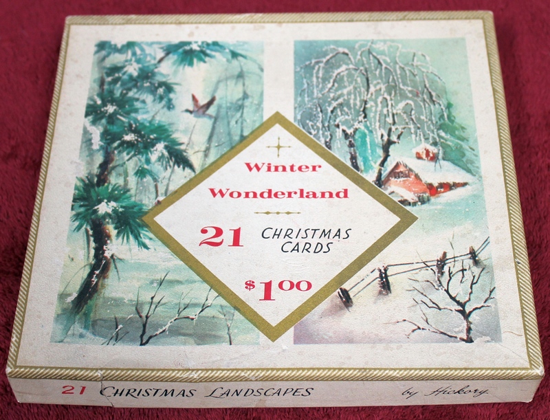Winter Wonderland #2005 - 20 Vintage Christmas Cards and Envelopes in Original Box by Hickory - Made in the USA