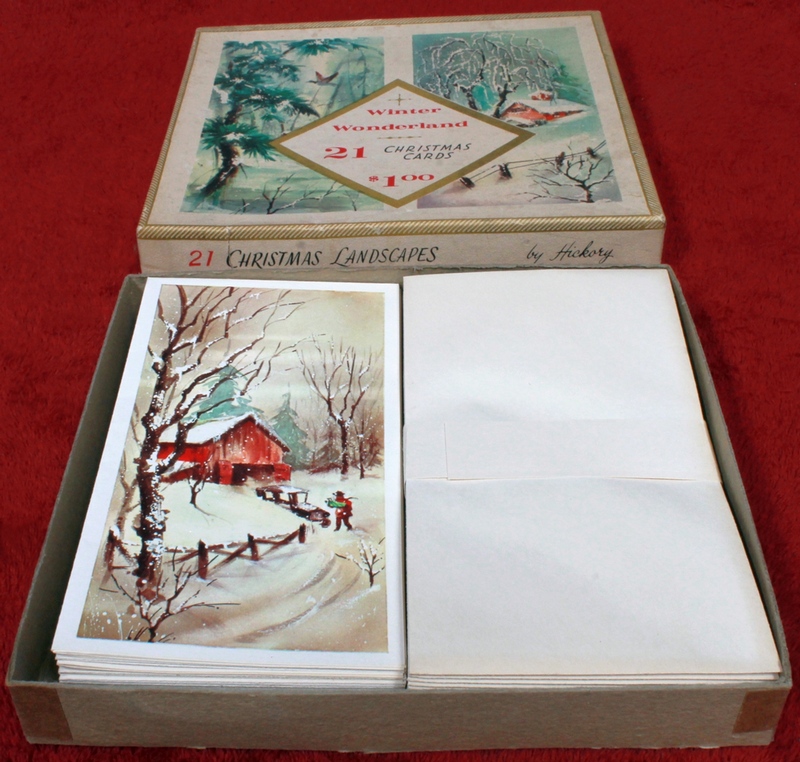 Winter Wonderland #2005 - 20 Vintage Christmas Cards and Envelopes in Original Box by Hickory - Made in the USA