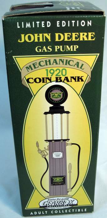 Limited Edition John Deere Gas Pump Mechanical 1920 Coin Bank