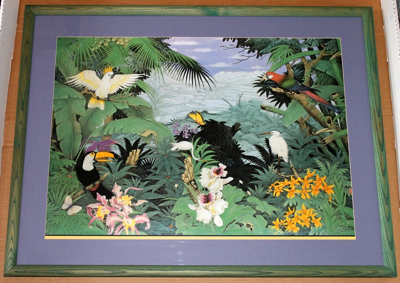 Tropical Jungle Print, Framed and Matted