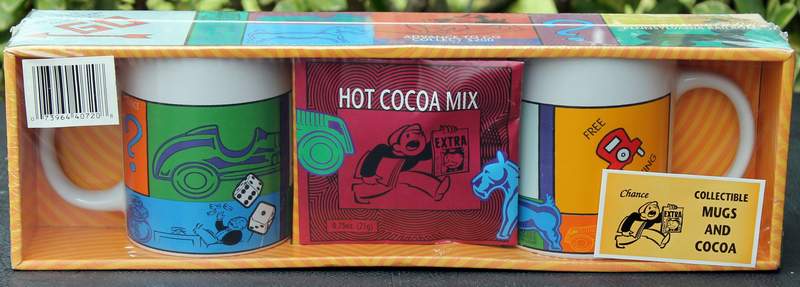 Hasbro Monopoly Collectible Hot Cocoa - Coffee Mugs Gift Set of 2 Mugs and Cocoa - New Sealed in factory shrink-wrap