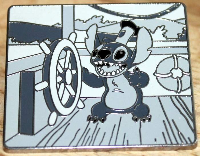 STITCH as Steamboat Willie DISNEY Trading Pin 2005